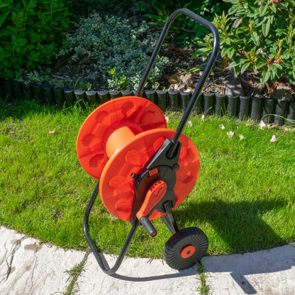 Hose Cart with Wheels for 60m 1/2" Garden Hose CW - Best4Trade-Retail Hose Reel