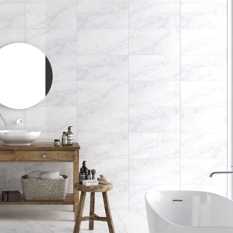 Helena Marble Effect Gloss Grey (7 per Box) - All Sizes - Rino Tiles