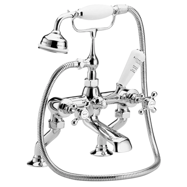 Deck Mounted Bath Shower Mixer Tap with Hex Head - Bayswater Bathrooms