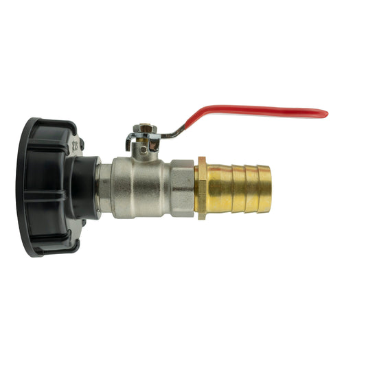 IBC 2” S60X6 Cap with Lever Valve and 25mm Brass Barb - Best4Trade-Retail