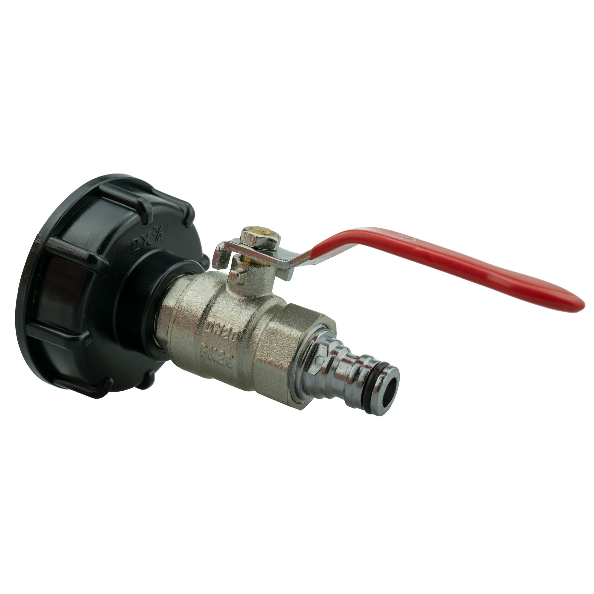 IBC 2” S60X6 Cap with Lever Valve and Male Quick Connector Zinc - Best4Trade-Retail