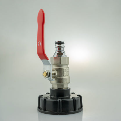 IBC 2” S60X6 Cap with Lever Valve and Male Quick Connector Zinc - Best4Trade-Retail