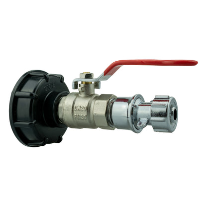 IBC 2” S60X6 Cap with Lever Valve, Click Lock and Hose Connector Zinc - Best4Trade-Retail