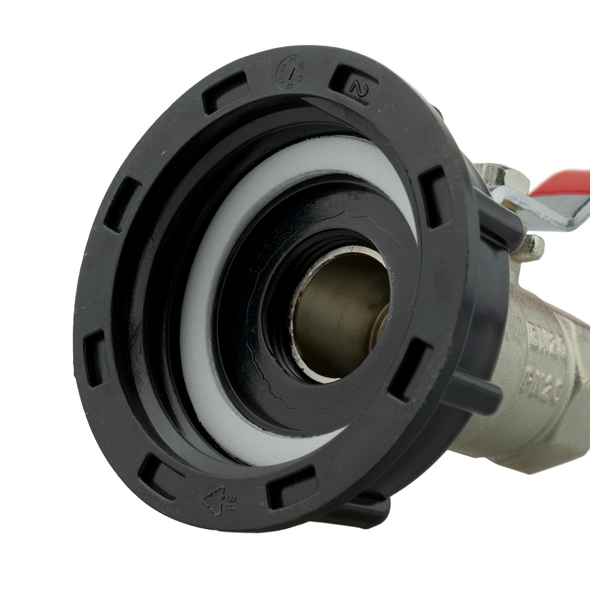 IBC 2” S60X6 Cap with Lever Valve, Click Lock and Hose Connector Zinc - Best4Trade-Retail