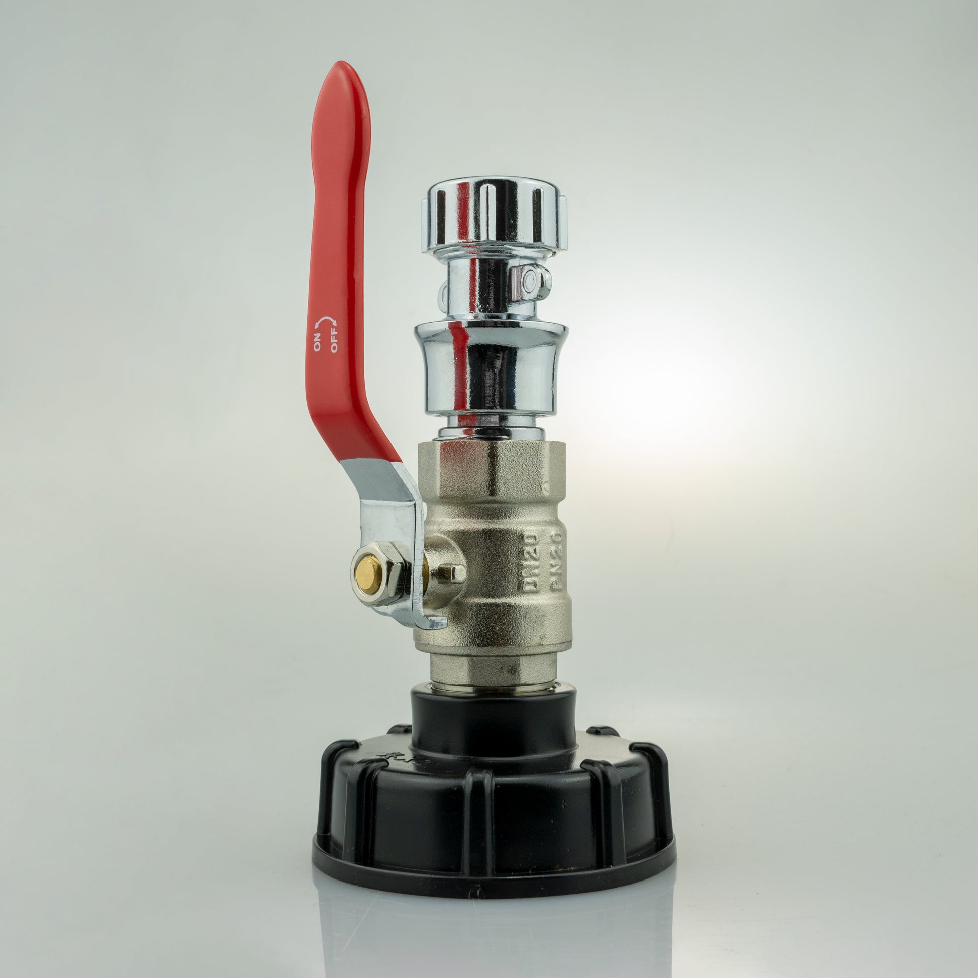 IBC 2” S60X6 Cap with Lever Valve, Click Lock and Hose Connector Zinc - Best4Trade-Retail