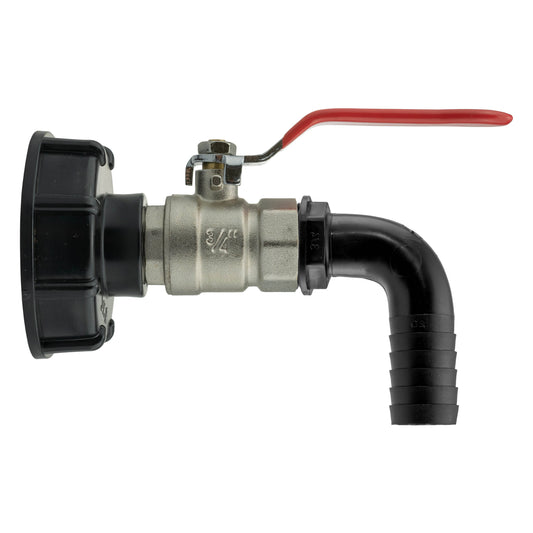 IBC 2” S60X6 Cap with Lever Valve and 20mm Barbed Elbow - Best4Trade-Retail