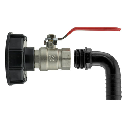 IBC 2” S60X6 Cap with Lever Valve and 20mm Barbed Elbow - Best4Trade-Retail