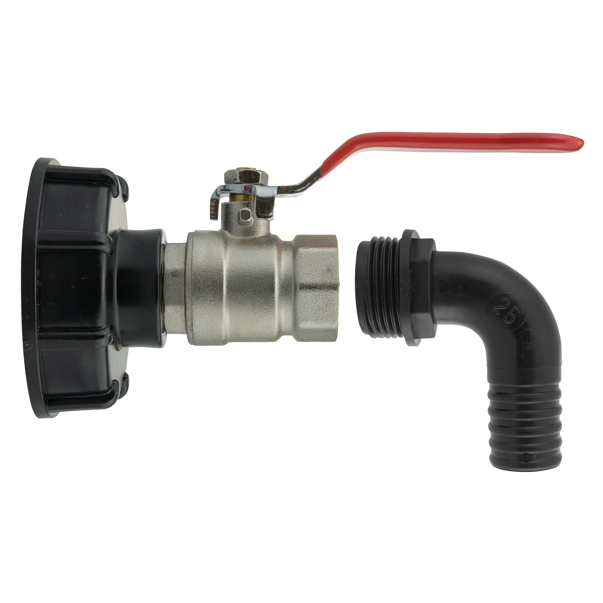 IBC 2” S60X6 Cap with Lever Valve and 25mm Barbed Pond Connector - Best4Trade-Retail