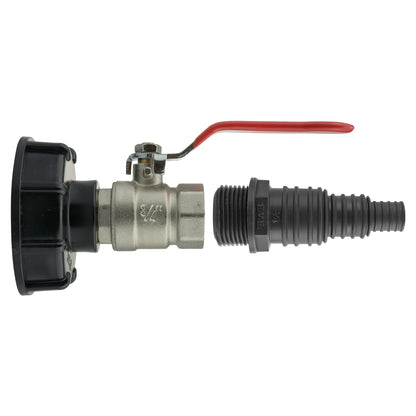 IBC 2” S60X6 Cap with Lever Valve and Pond Connector 13/20/25mm Barb - Best4Trade-Retail