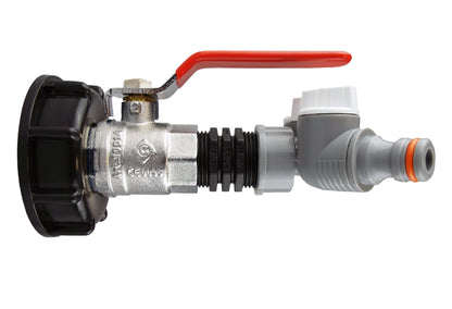 IBC 2” S60X6 Cap with Lever Valve and Two-Way Splitter WL - Best4Trade-Retail