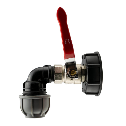 IBC 2” S60X6 Cap with Lever Valve and 25mm MDPE Elbow - Best4Trade-Retail