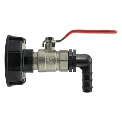 IBC 2” S60X6 Cap with Lever Valve and 16mm Barbed Elbow - Best4Trade-Retail