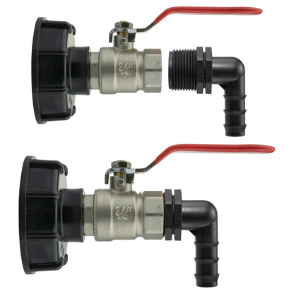 IBC 2” S60X6 Cap with Lever Valve and 16mm Barbed Elbow - Best4Trade-Retail