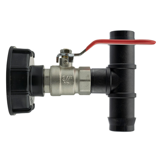 IBC 2” S60X6 Cap with Lever Valve and 25mm Barbed Tee - Best4Trade-Retail