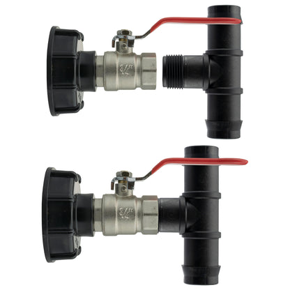 IBC 2” S60X6 Cap with Lever Valve and 25mm Barbed Tee - Best4Trade-Retail