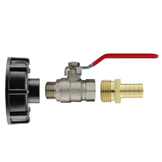 IBC 2” S60X6 Cap with Lever Valve and 13mm Brass Barb - Best4Trade-Retail