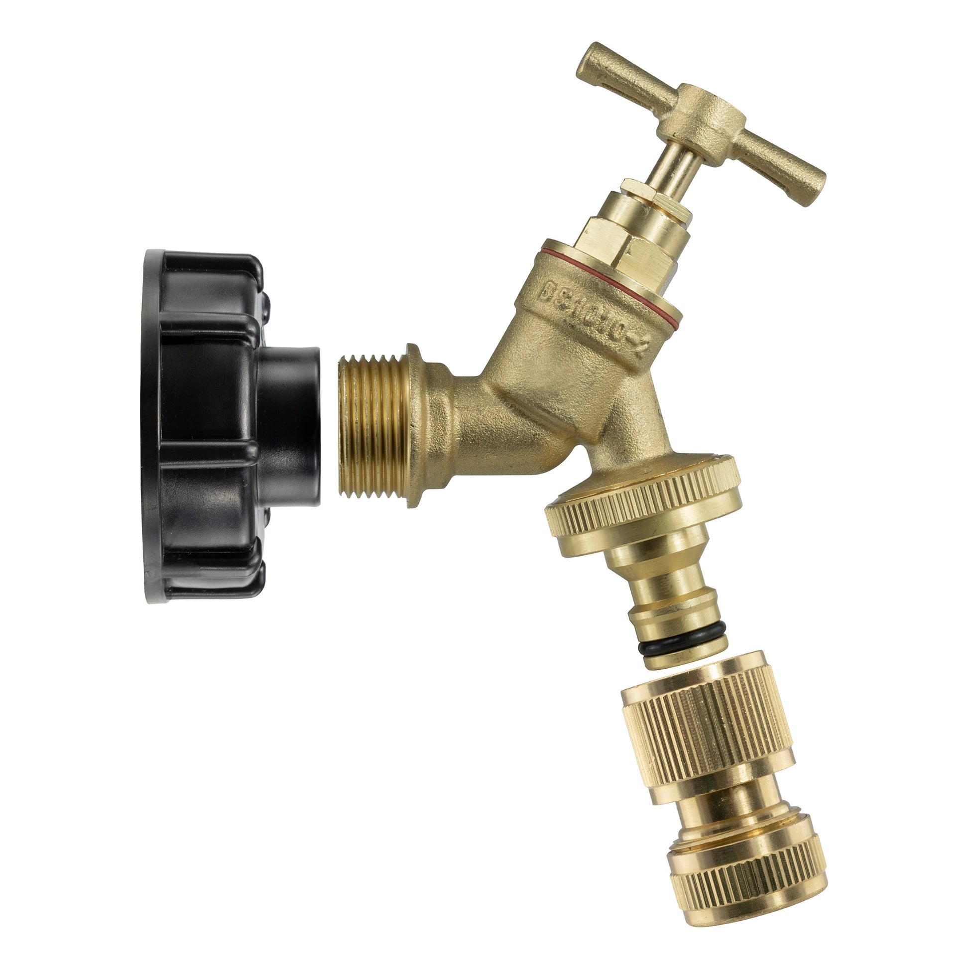 IBC 2” S60X6 Cap with Brass Bib Quick Connect Tap and Hose Connector - Best4Trade-Retail