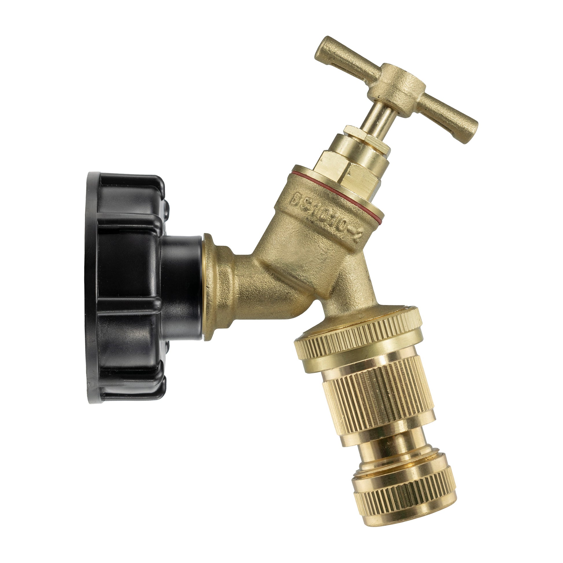 IBC 2” S60X6 Cap with Brass Bib Quick Connect Tap and Hose Connector - Best4Trade-Retail