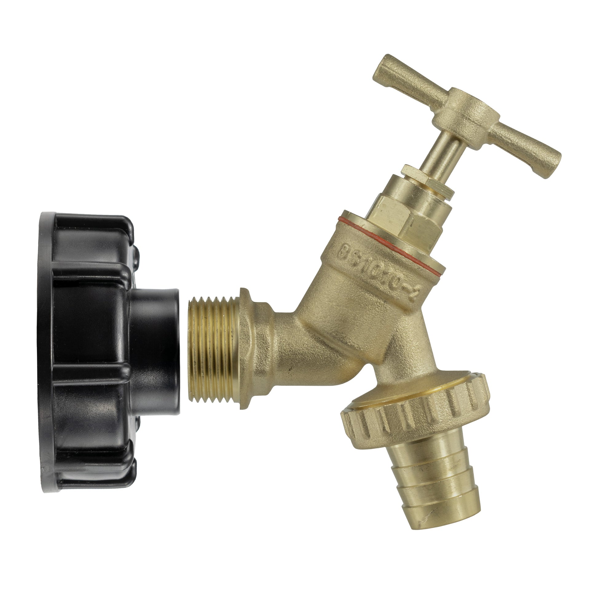 IBC 2” S60X6 Cap with Brass Bib Tap ¾” Barb - Best4Trade-Retail