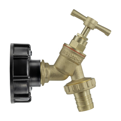 IBC 2” S60X6 Cap with Brass Bib Tap ¾” Barb - Best4Trade-Retail