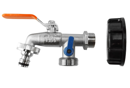 IBC 2” S60X6 Cap with Double Tap ¾” BSP - Best4Trade-Retail