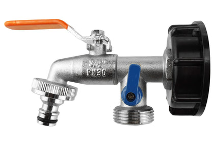 IBC 2” S60X6 Cap with Double Tap ¾” BSP - Best4Trade-Retail