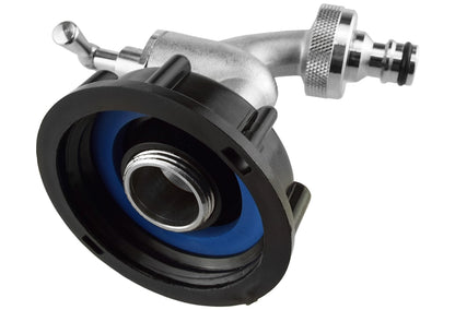 IBC 2” S60X6 Cap with Quick Connect Nickle Plated Bib Tap ¾” BSP - Best4Trade-Retail