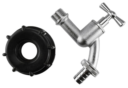 IBC 2” S60X6 Cap with Nickle Plated Bib Tap ¾” Barb - Best4Trade-Retail