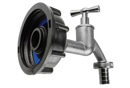 IBC 2” S60X6 Cap with Nickle Plated Bib Tap ¾” Barb - Best4Trade-Retail