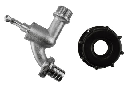 IBC 2” S60X6 Cap with Nickle Plated Bib Tap ½” Barb - Best4Trade-Retail