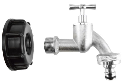 IBC 2” S60X6 Cap with Quick Connect Nickle Plated Bib Tap ½” BSP - Best4Trade-Retail