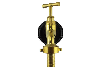 IBC 2” S60X6 Cap with Polished Brass Bib Tap 15mm Barb - Best4Trade-Retail