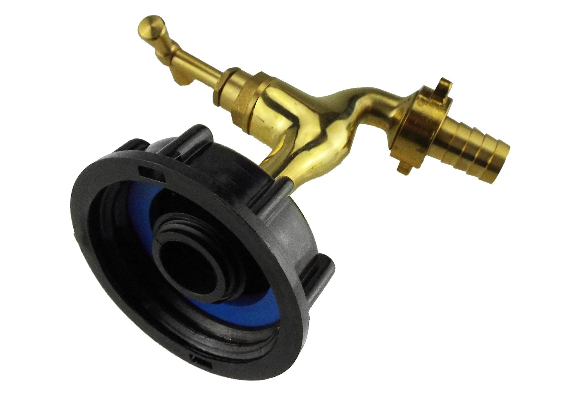 IBC 2” S60X6 Cap with Polished Brass Bib Tap 15mm Barb - Best4Trade-Retail