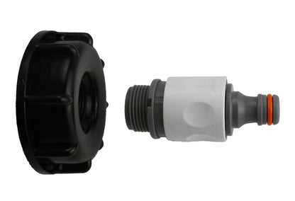 IBC 2” S60X6 Cap with ¾” BSP Threaded Hose Connector and Double Male WL - Best4Trade-Retail