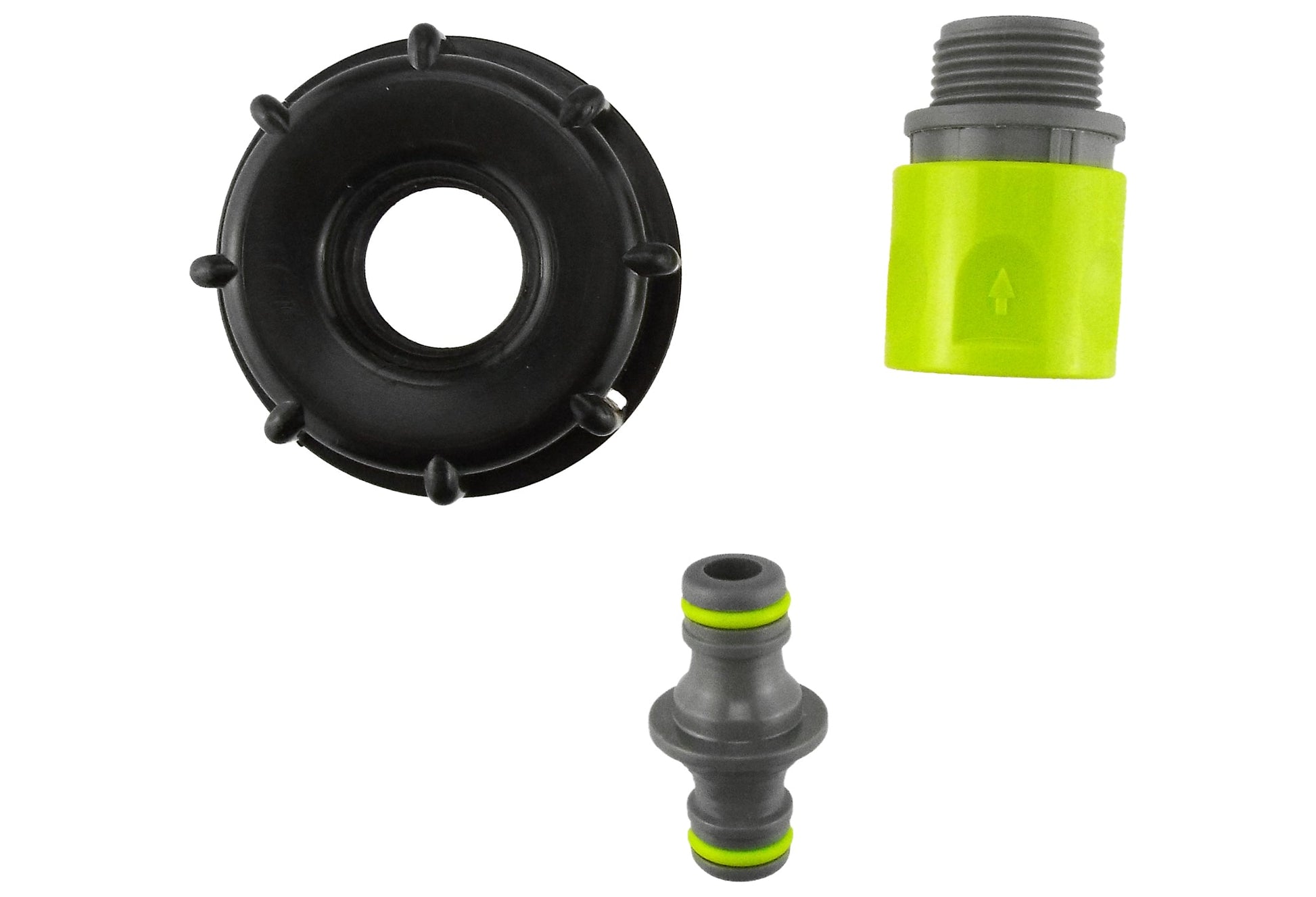 IBC 2” S60X6 Cap with ¾” BSP Threaded Hose Connector and Double Male Lime - Best4Trade-Retail