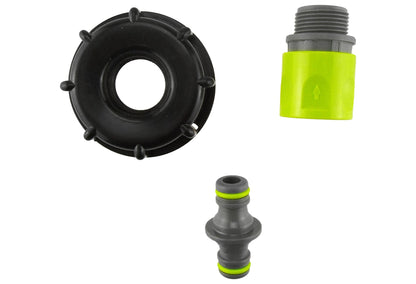 IBC 2” S60X6 Cap with ¾” BSP Threaded Hose Connector and Double Male Lime - Best4Trade-Retail