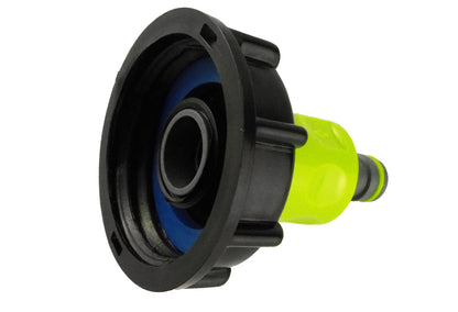 IBC 2” S60X6 Cap with ¾” BSP Threaded Hose Connector and Double Male Lime - Best4Trade-Retail