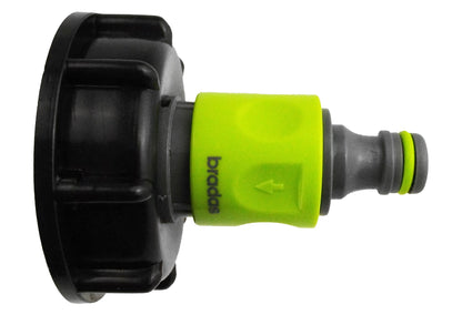IBC 2” S60X6 Cap with ¾” BSP Threaded Hose Connector and Double Male Lime - Best4Trade-Retail