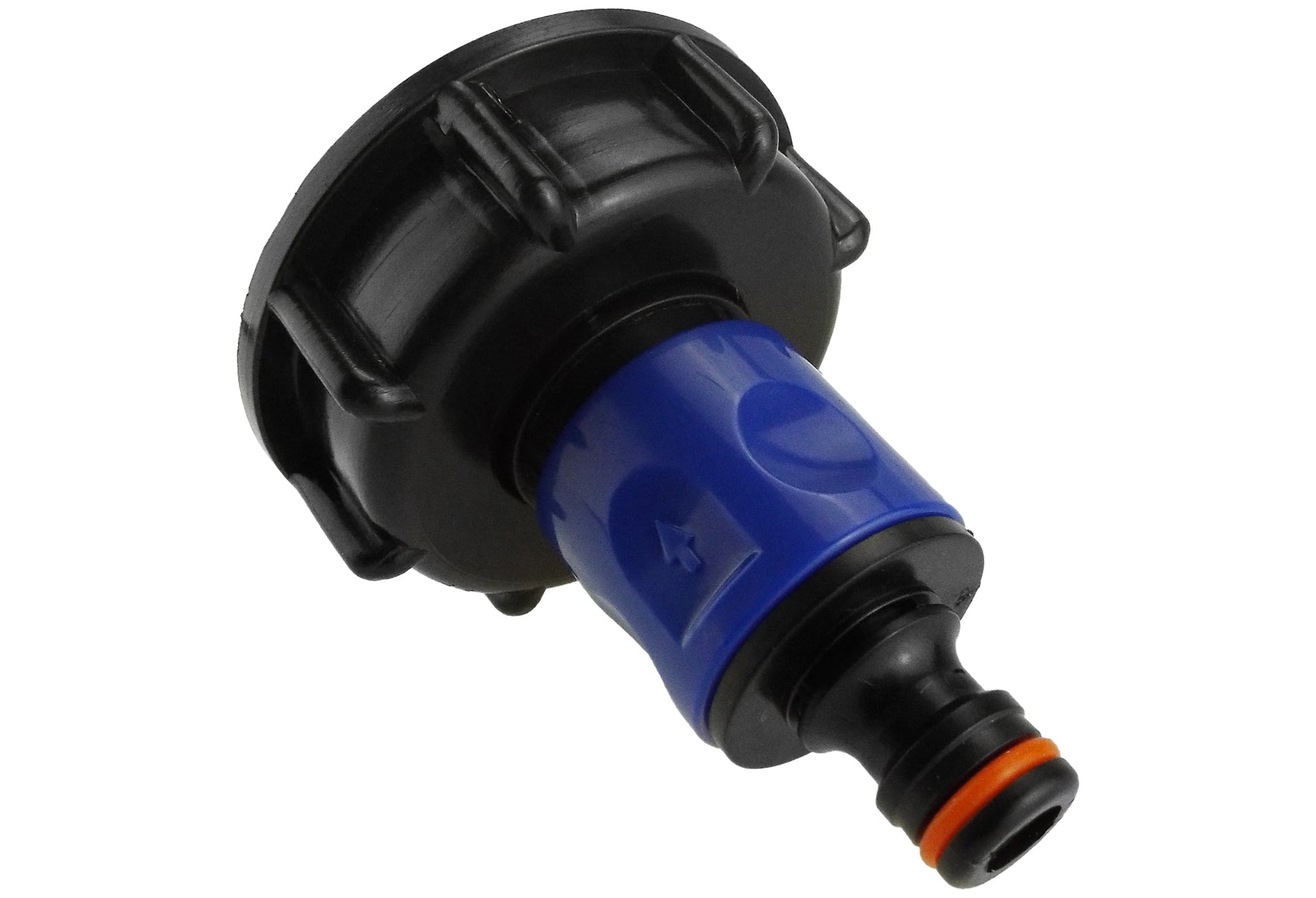 IBC 2” S60X6 Cap with ¾” BSP Threaded Hose Connector Blue and Double Male - Best4Trade-Retail