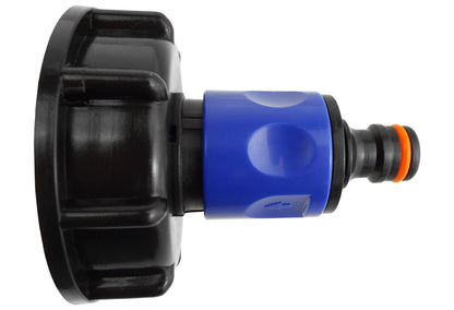 IBC 2” S60X6 Cap with ¾” BSP Threaded Hose Connector Blue and Double Male - Best4Trade-Retail