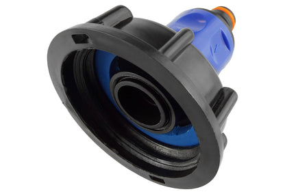 IBC 2” S60X6 Cap with ¾” BSP Threaded Hose Connector Blue and Double Male - Best4Trade-Retail