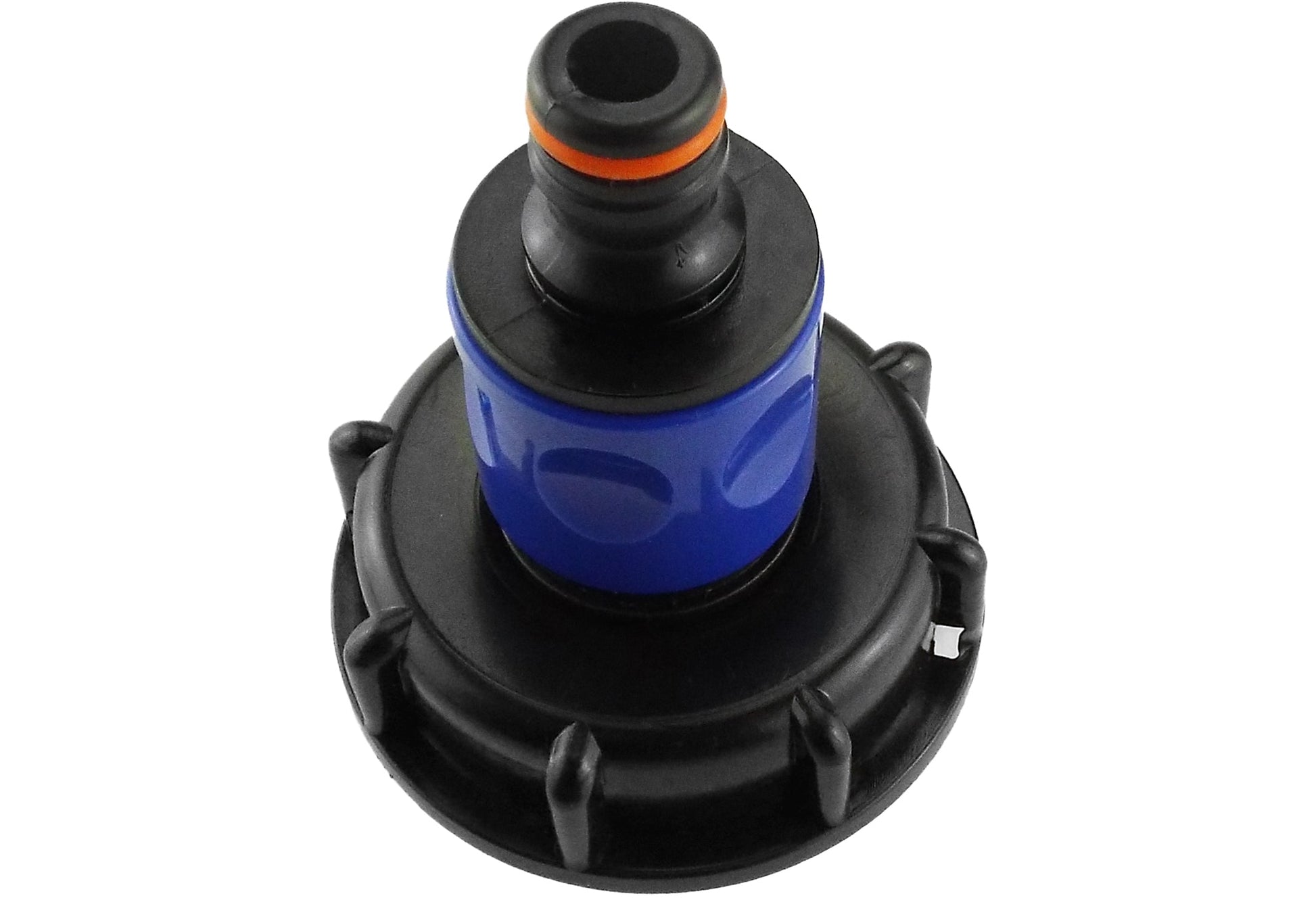 IBC 2” S60X6 Cap with ¾” BSP Threaded Hose Connector Blue and Double Male - Best4Trade-Retail