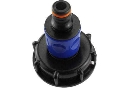 IBC 2” S60X6 Cap with ¾” BSP Threaded Hose Connector Blue and Double Male - Best4Trade-Retail