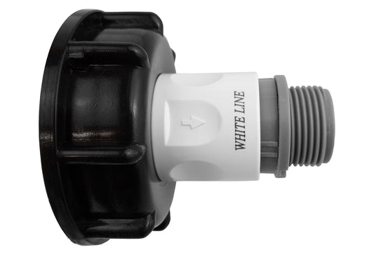 IBC 2” S60X6 Cap with Male Quick Connector and ¾” BSP Threaded Hose Connector - Best4Trade-Retail
