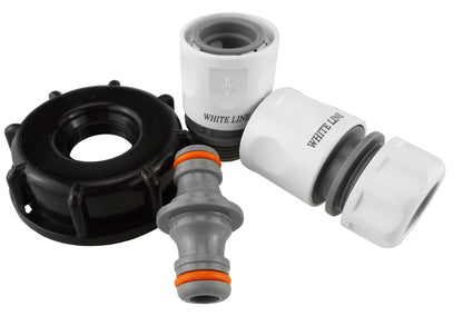 IBC 2” S60X6 Cap with Threaded Hose Fitting, Double Male and Hose Connector WL - Best4Trade-Retail