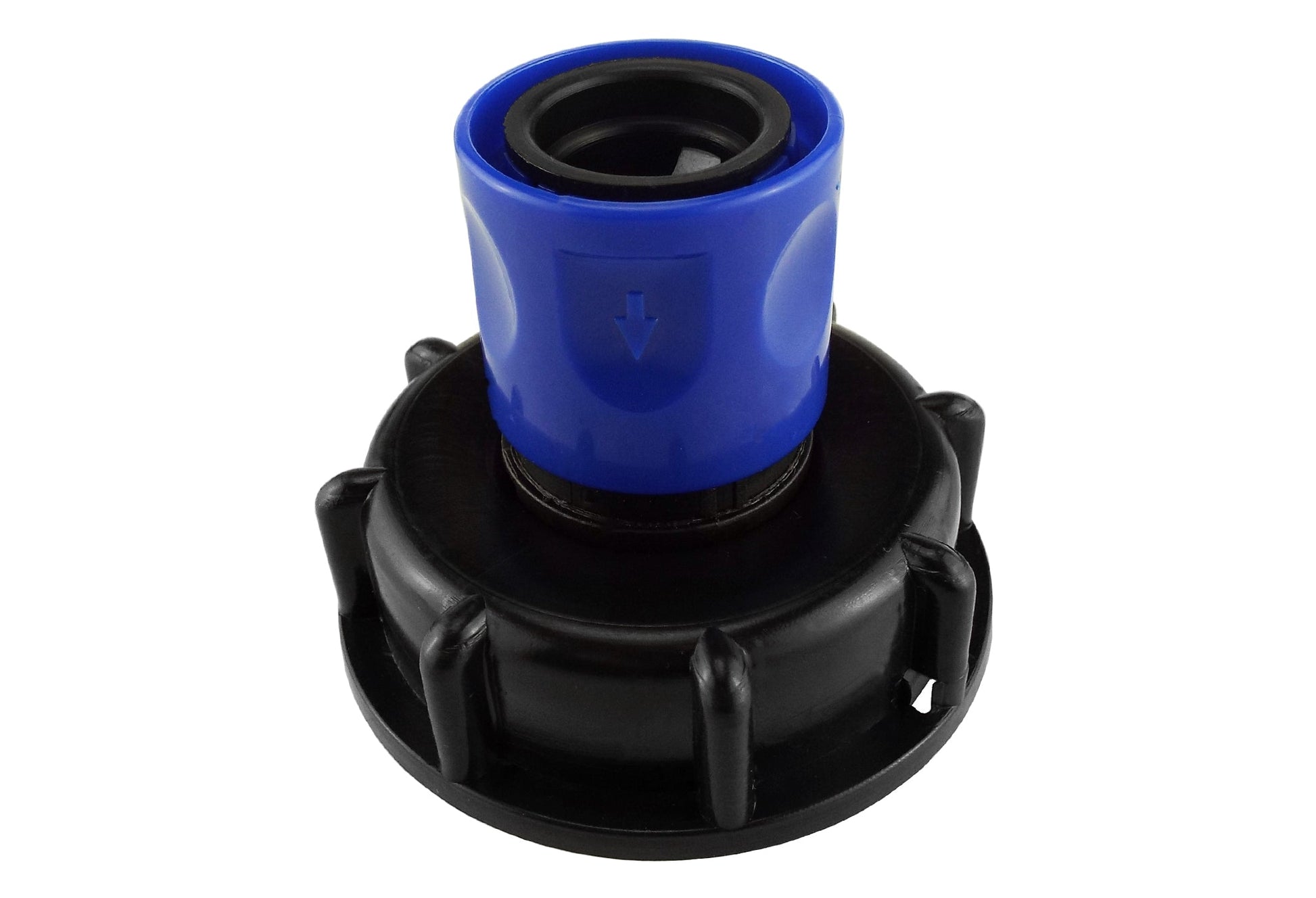 IBC 2” S60X6 Cap with ¾” BSP Threaded Hose Connector Blue - Best4Trade-Retail