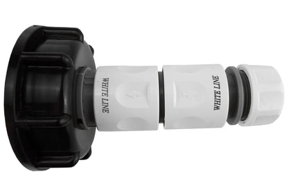IBC 2” S60X6 Cap with Threaded Hose Fitting, Double Male and Hose Connector WL - Best4Trade-Retail