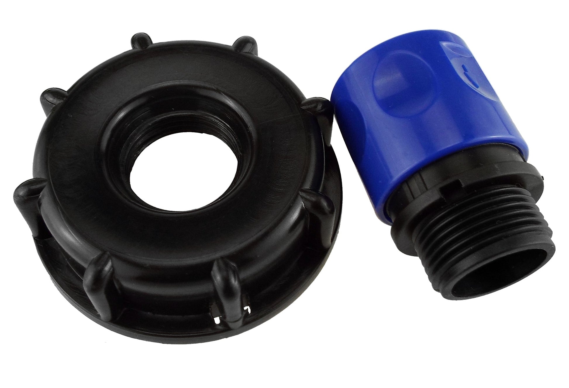 IBC 2” S60X6 Cap with ¾” BSP Threaded Hose Connector Blue - Best4Trade-Retail