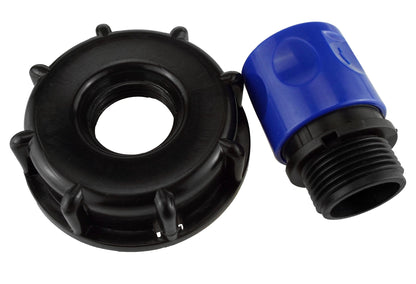 IBC 2” S60X6 Cap with ¾” BSP Threaded Hose Connector Blue - Best4Trade-Retail