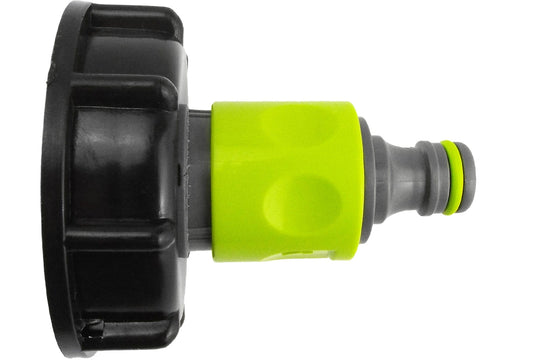 IBC 2” S60X6 Cap with ¾” BSP Threaded Hose Connector and Double Male Lime - Best4Trade-Retail